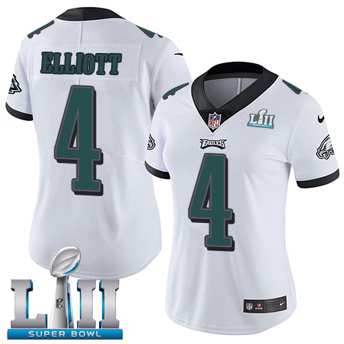 Nike Eagles #4 Jake Elliott White Super Bowl LII Women's Stitched NFL Vapor Untouchable Limited Jersey